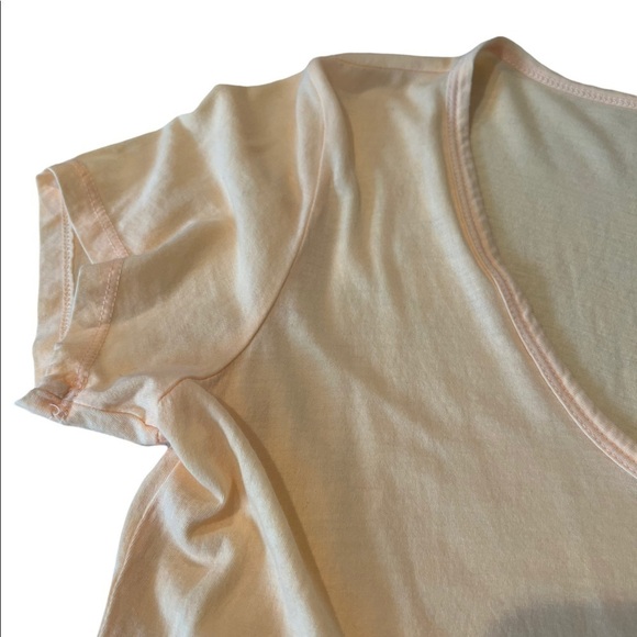 Sundry LOT Pink Heart Pop Peach & Pale Yellow Scoop Neck Modal Tee Size 1 Small - Picture 11 of 16